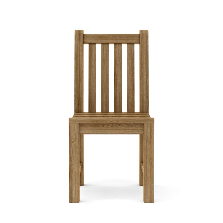 Braxton Teak Brown Armless Dining Side Chair