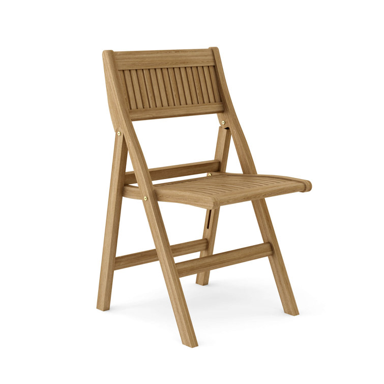 Windsor Natural Teak Round Folding Picnic Table Set