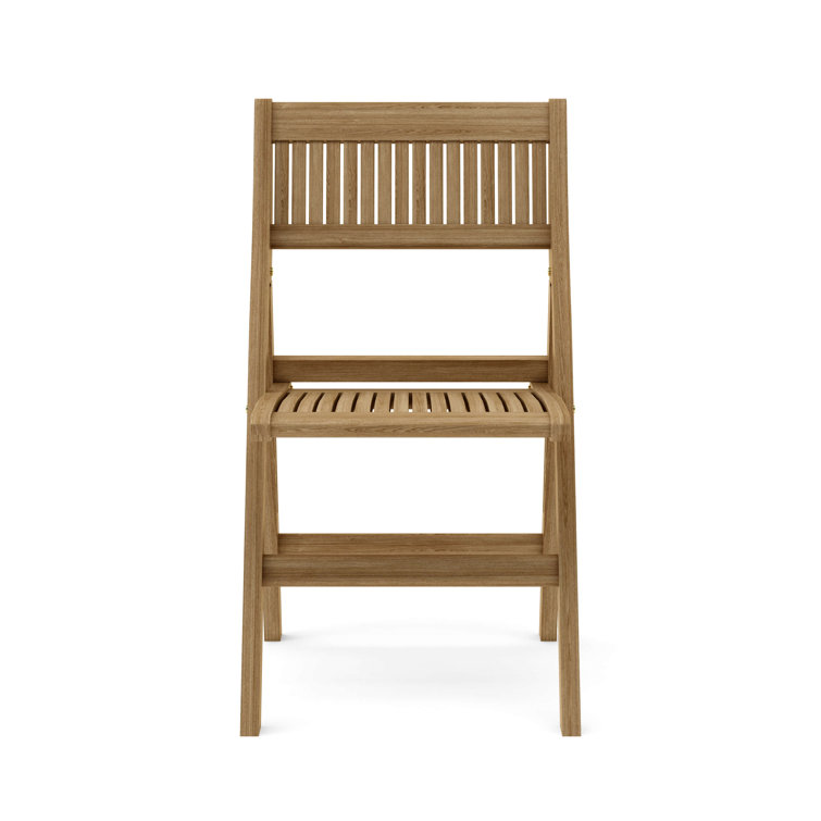 Windsor Natural Teak Round Folding Picnic Table Set