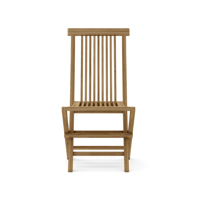 Bristol Natural Teak Armless Folding Outdoor Dining Chair