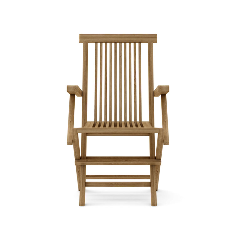 Bristol Teak Folding Outdoor Dining Armchair