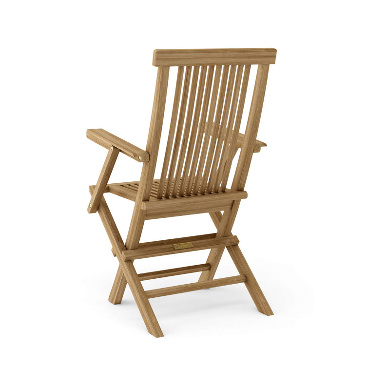 Bristol Teak Folding Outdoor Dining Armchair