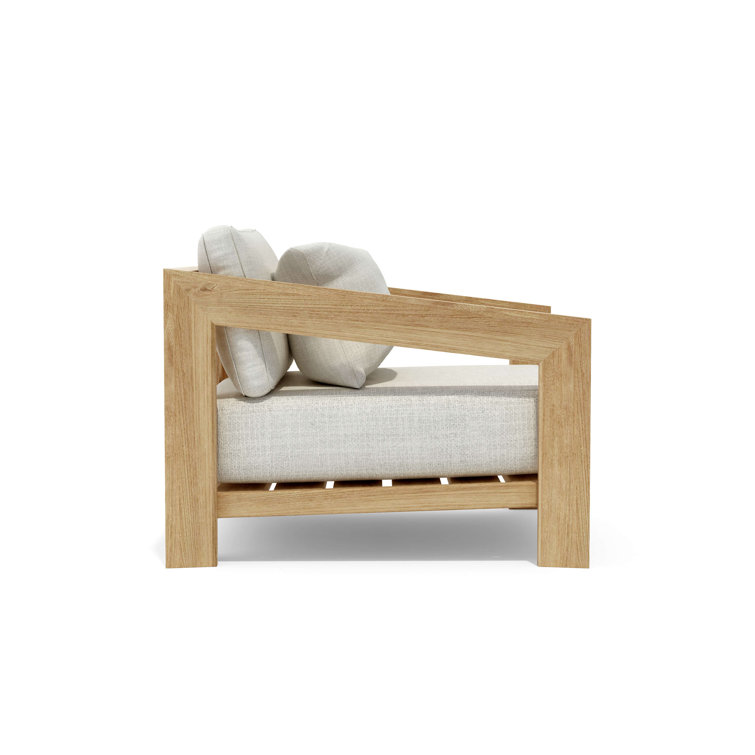 Smyrna Natural Teak 4-Piece Outdoor Conversation Set