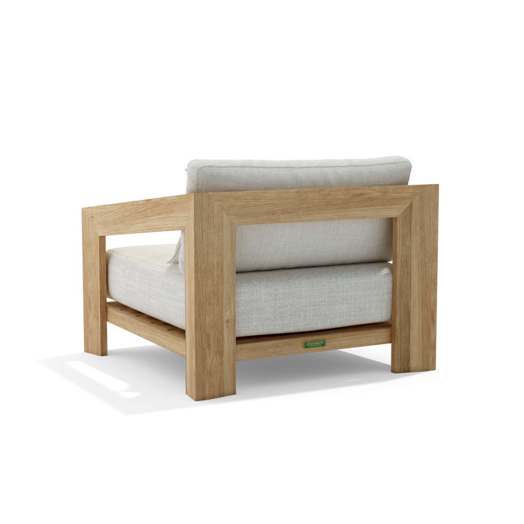 Smyrna Natural Teak 4-Piece Outdoor Conversation Set