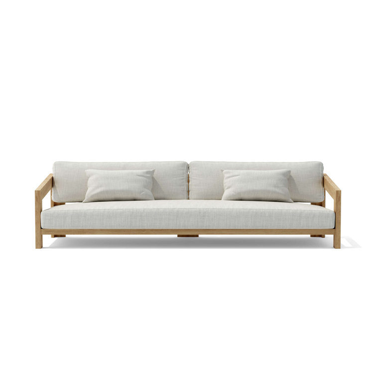 Smyrna Natural Teak 4-Piece Outdoor Conversation Set