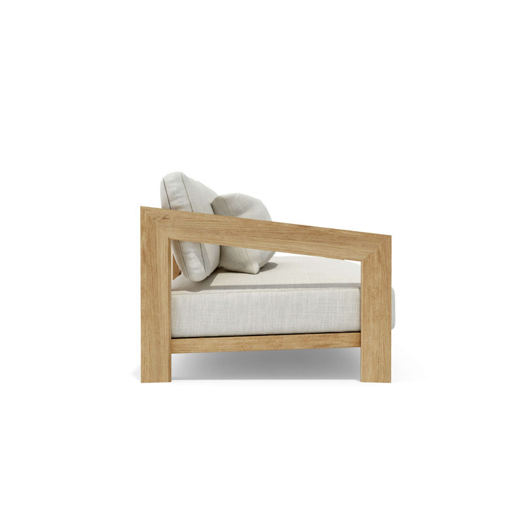 Smyrna Natural Teak 4-Piece Outdoor Conversation Set