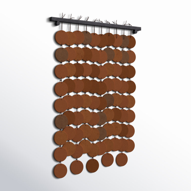 Artisanal Terracotta Ceramic Disk Wall Hanging