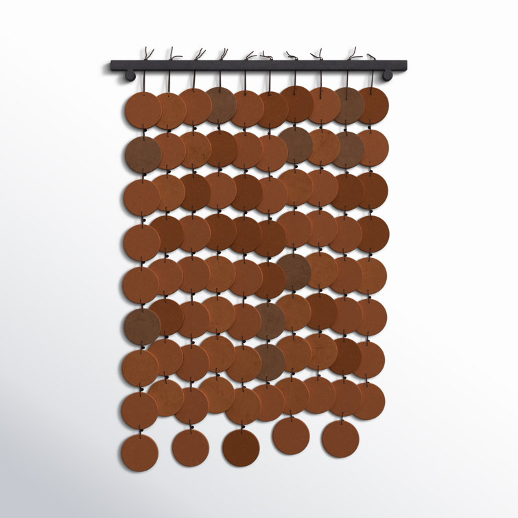 Artisanal Terracotta Ceramic Disk Wall Hanging
