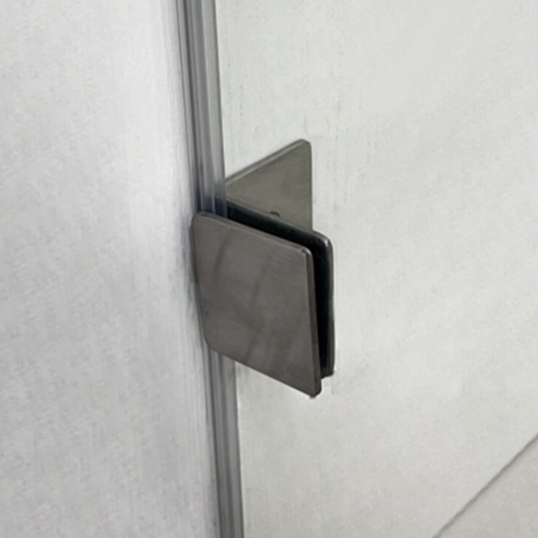 60 in. Frameless Clear Glass Sliding Shower Door in Brushed Nickel