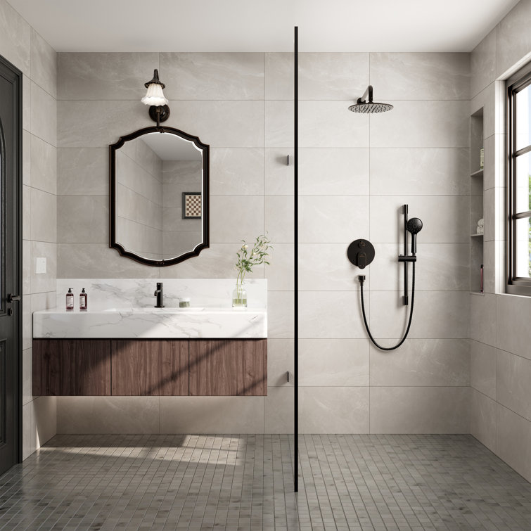 Oil-Rubbed Bronze Adjustable Height Rain Shower System with Handheld