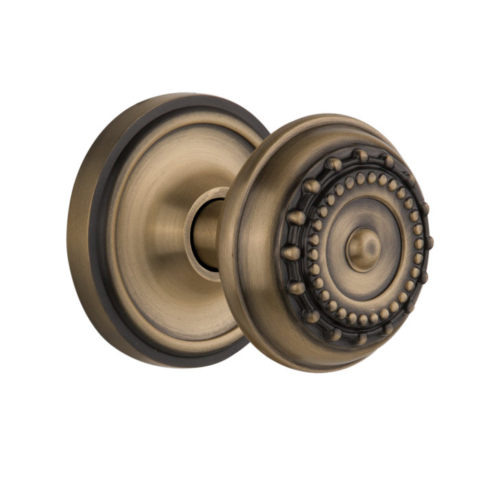 Antique Brass Classic Rosette Door Knob Set
