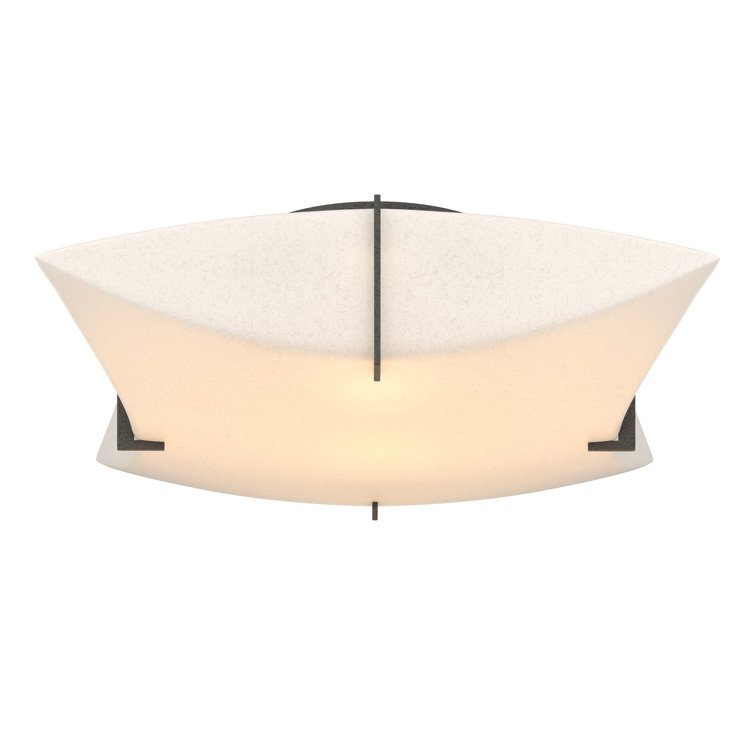 Bento 17" Natural Iron Crystal Semi Flush Mount Light