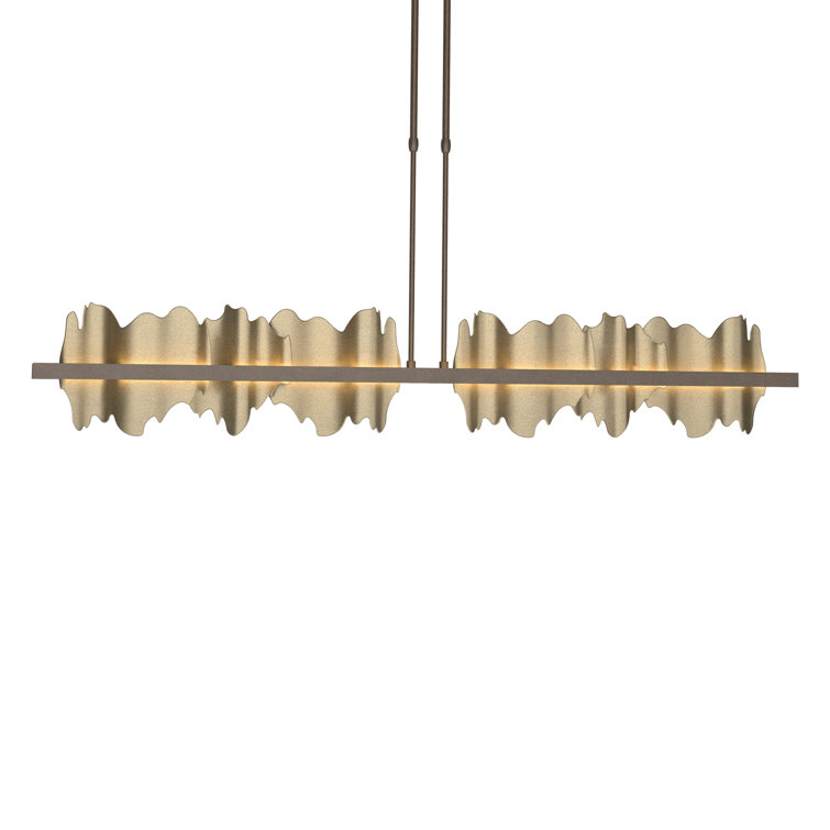 Hildene Bronze and Gold LED Island Pendant Light