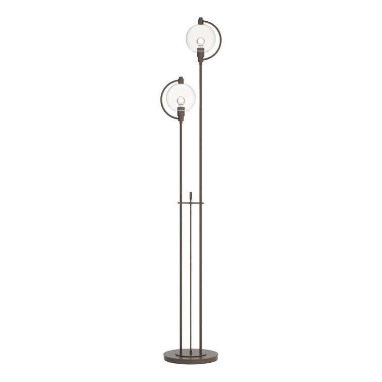Pluto Transitional 68.1'' Bronze Floor Lamp with Clear Globe