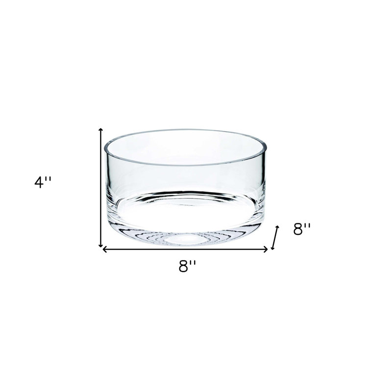 Clear Glass Round 48 Ounce Salad Bowl