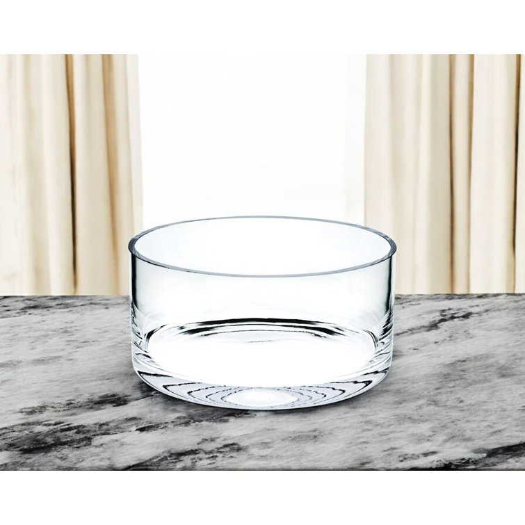 Clear Glass Round 48 Ounce Salad Bowl
