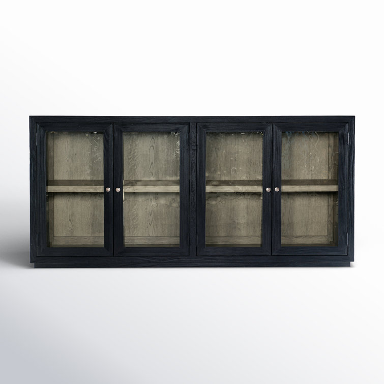 Linville Falls 74'' Black Pine Veneer Server