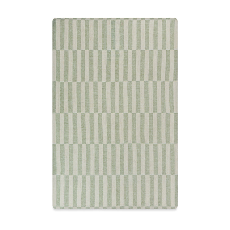 Organic Cotton Moss Stripe Mini Crib Sheet