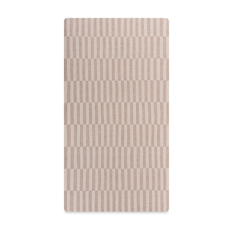 Organic Cotton Cocoa Stripe Muslin Crib Sheet