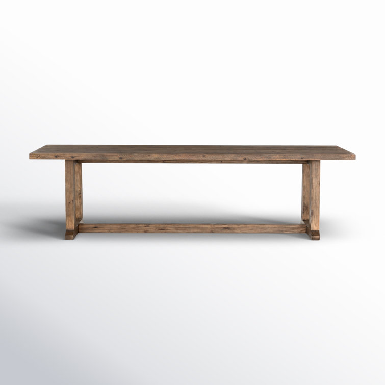 Rustic 110'' Reclaimed Pine Dining Table in Waxed Finish