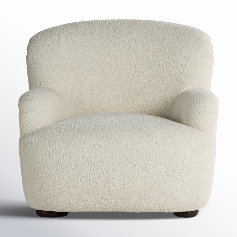 Sheepskin Natural Contemporary 35.5" Accent Chair