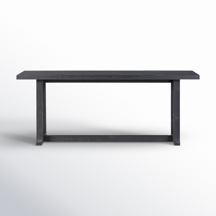 Daila 78'' Black Solid Pine Rectangular Console Table