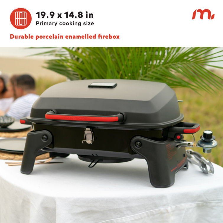 Megamaster Portable Black and Red Propane Gas Grill