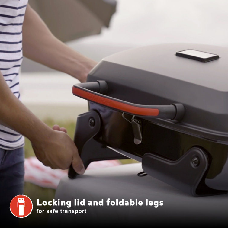 Megamaster Portable Black and Red Propane Gas Grill