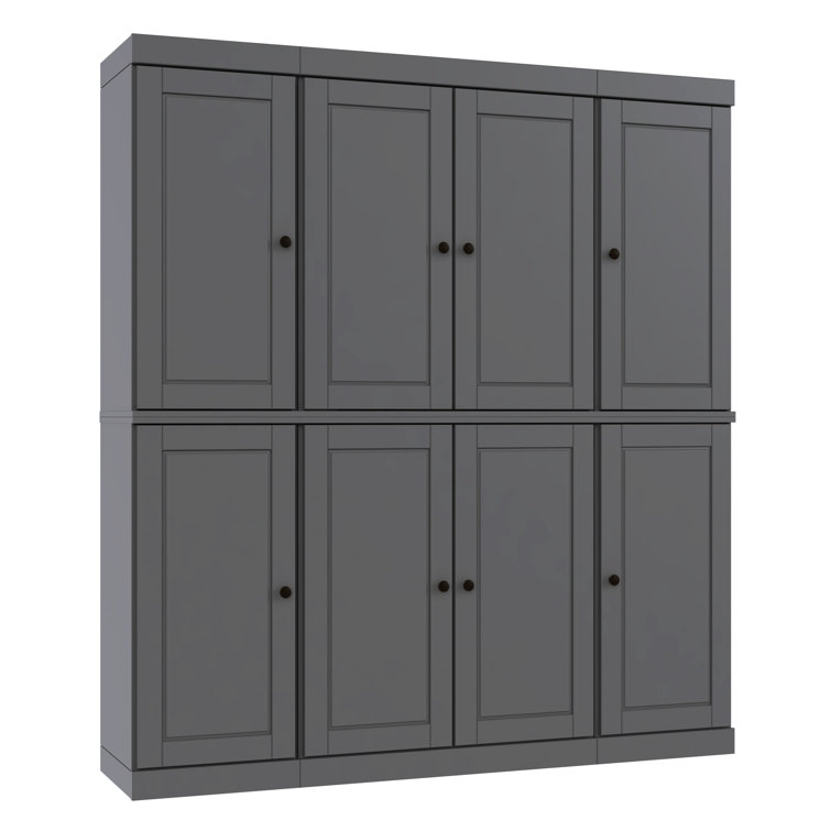 Siegmeyer 100% Solid Wood 65" Pantry Cabinet with Solid Doors and Adjustable Shelves