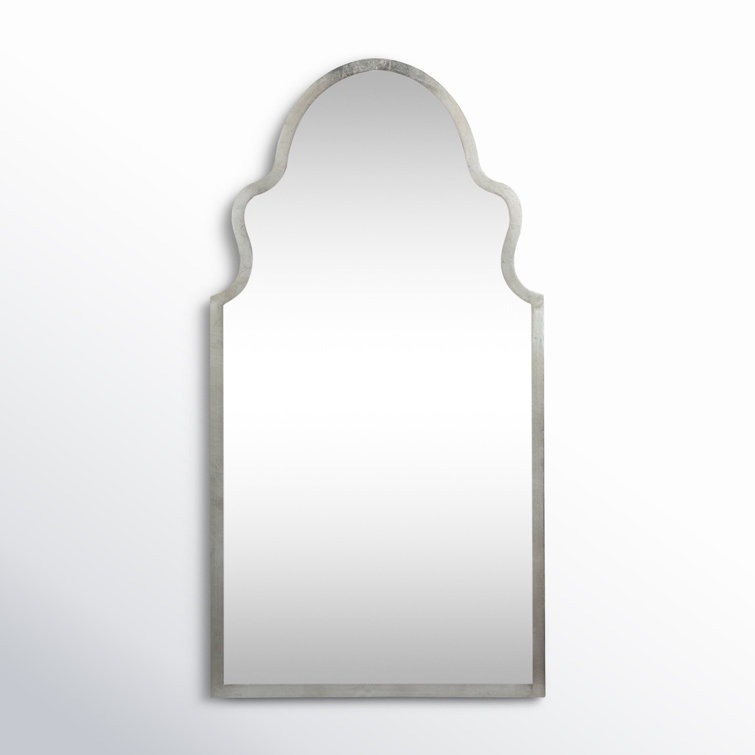 Leighton Arched Silver Leaf Grand Wall Mirror