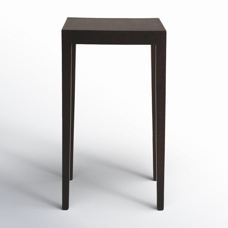 Classic Acacia Wood Rectangular End Table with Tapered Legs