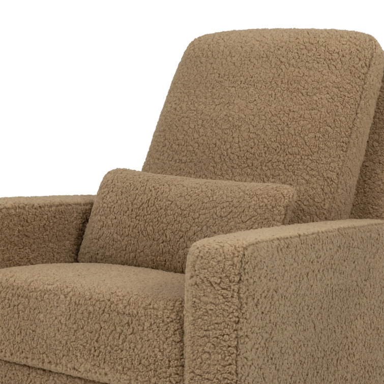 Cortado Shearling Swivel Recliner with Sustainably Sourced Wood