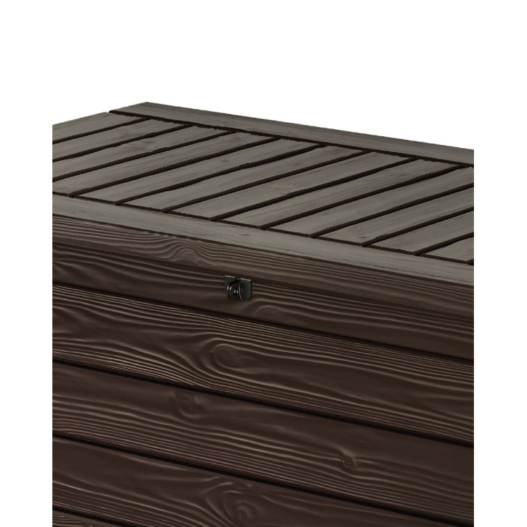 Westwood Resin Wicker 150 Gallon Outdoor Storage Deck Box, Dark Brown