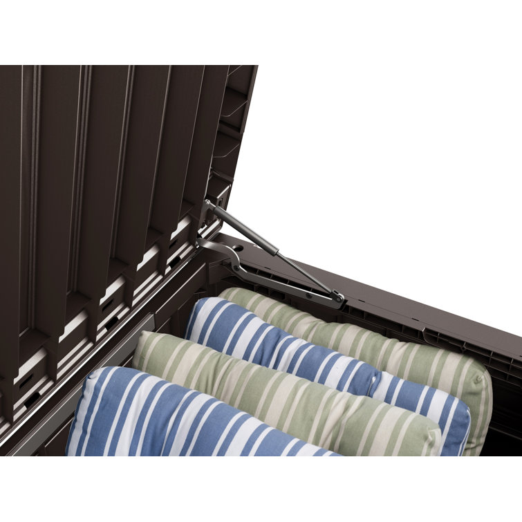 Westwood Resin Wicker 150 Gallon Outdoor Storage Deck Box, Dark Brown
