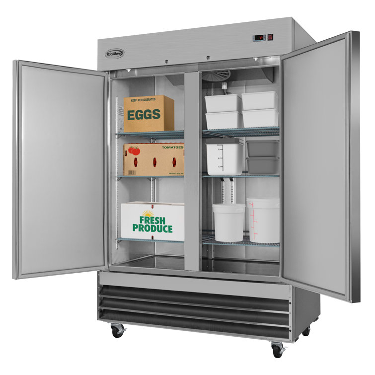 54" Stainless Steel Two-Door Commercial Reach-In Refrigerator