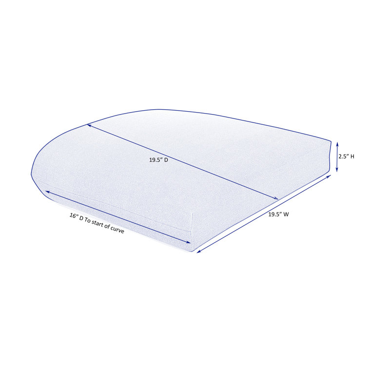 Cast Coral Rounded Square Polyester Outdoor Seat Cushion