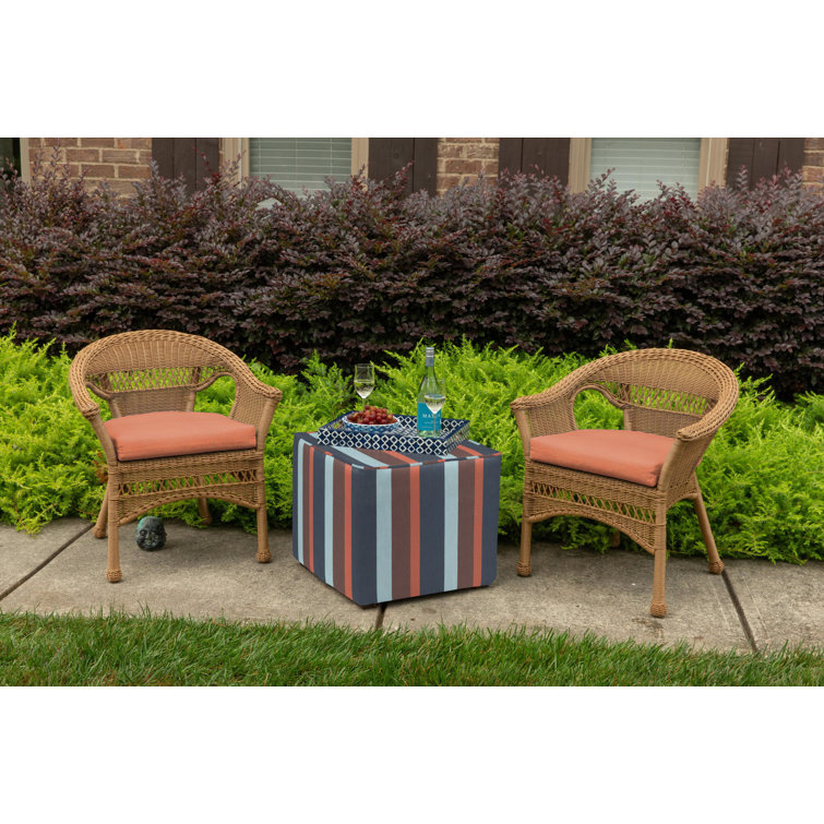 Cast Coral Rounded Square Polyester Outdoor Seat Cushion