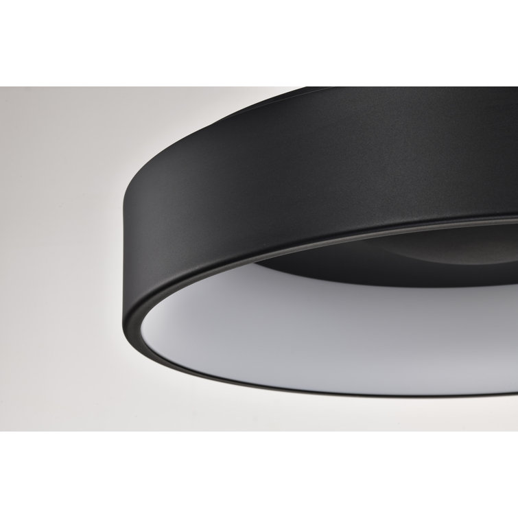 Orbit Modern Black Acrylic LED Flush Mount Light