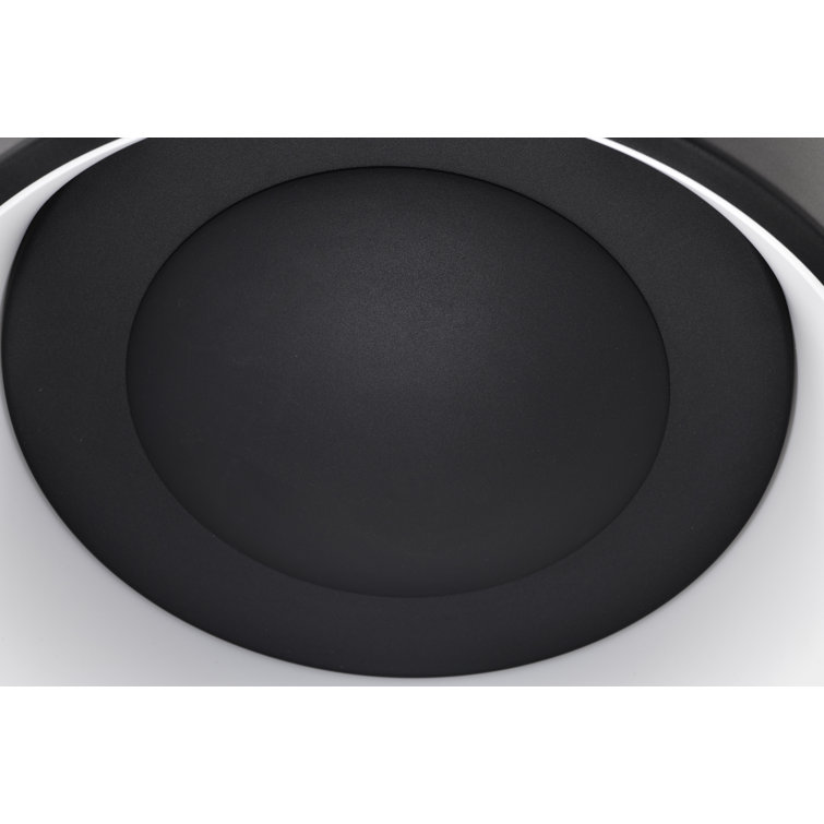 Orbit Modern Black Acrylic LED Flush Mount Light