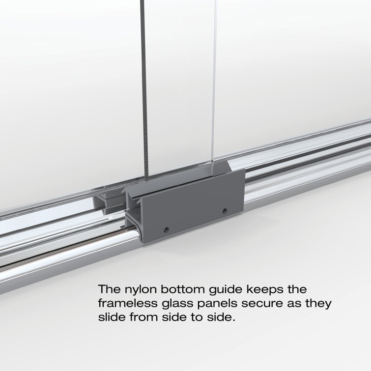 Classic 56" x 70" Chrome Frameless Sliding Shower Door