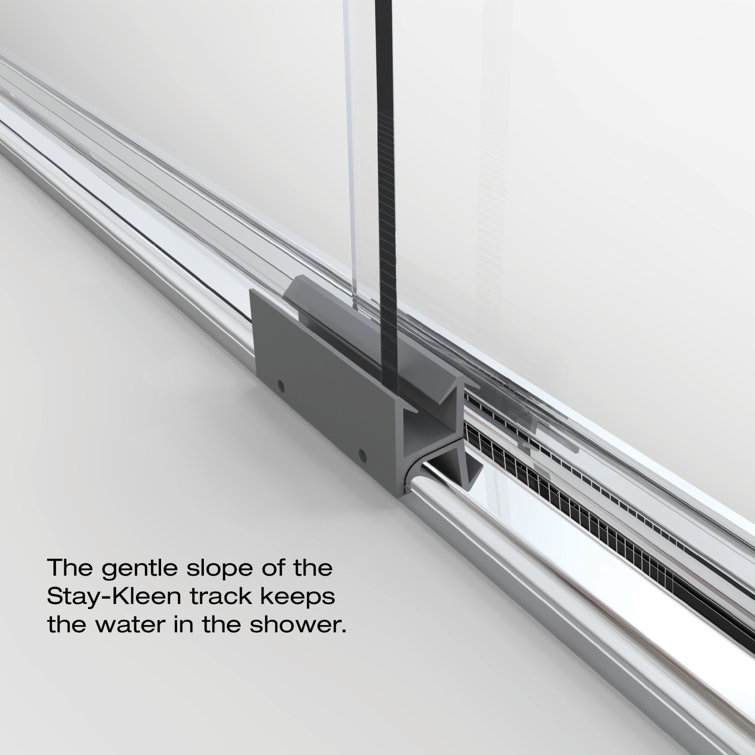 Classic 56" x 70" Chrome Frameless Sliding Shower Door