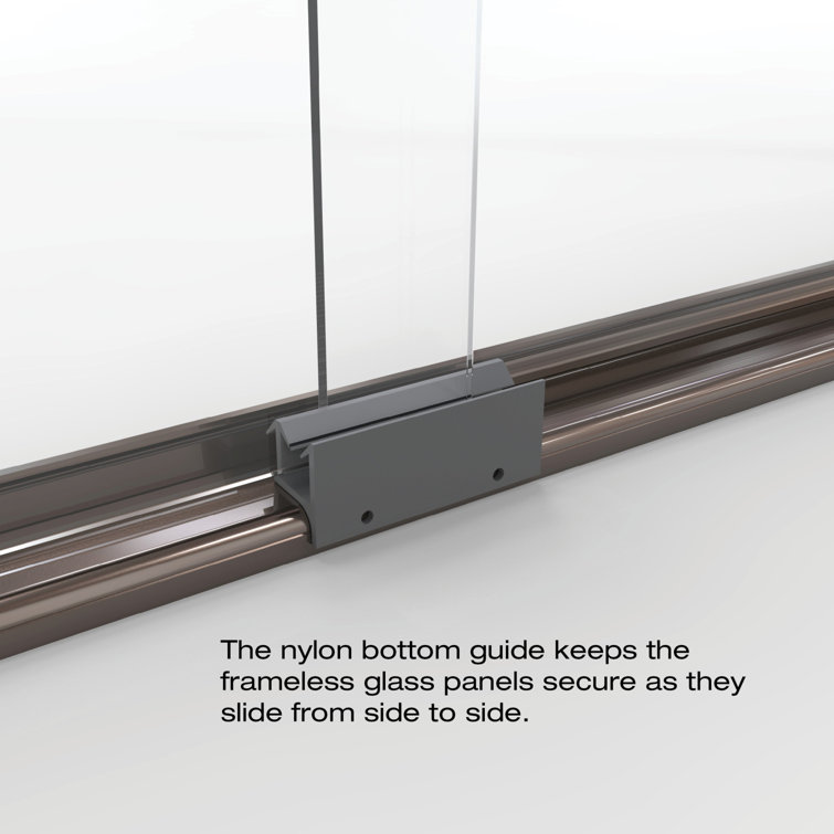 Classic Oil Rubbed Bronze Semi-Frameless Sliding Shower Door