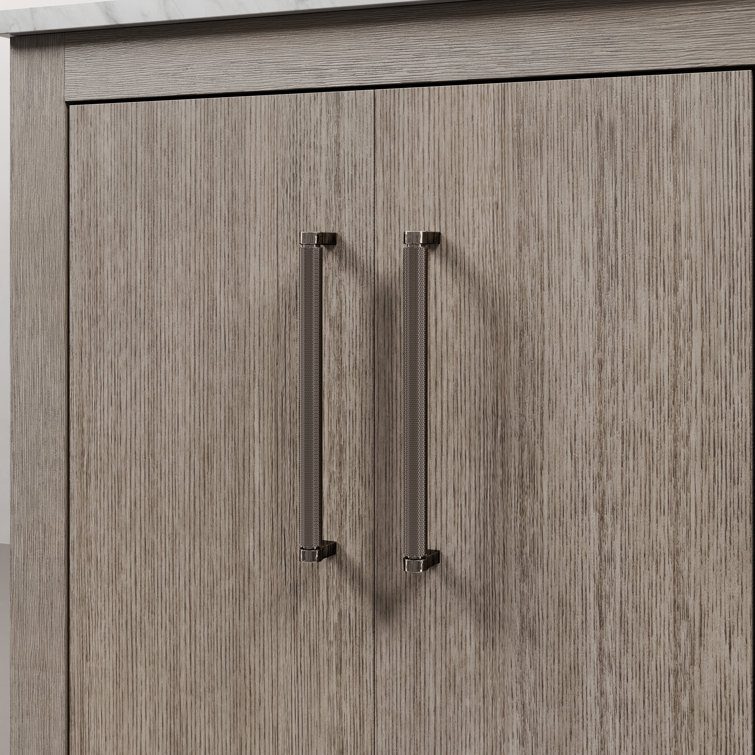 Hugo 30" Grey Oak Single Sink Vanity with Carrara White Marble Top