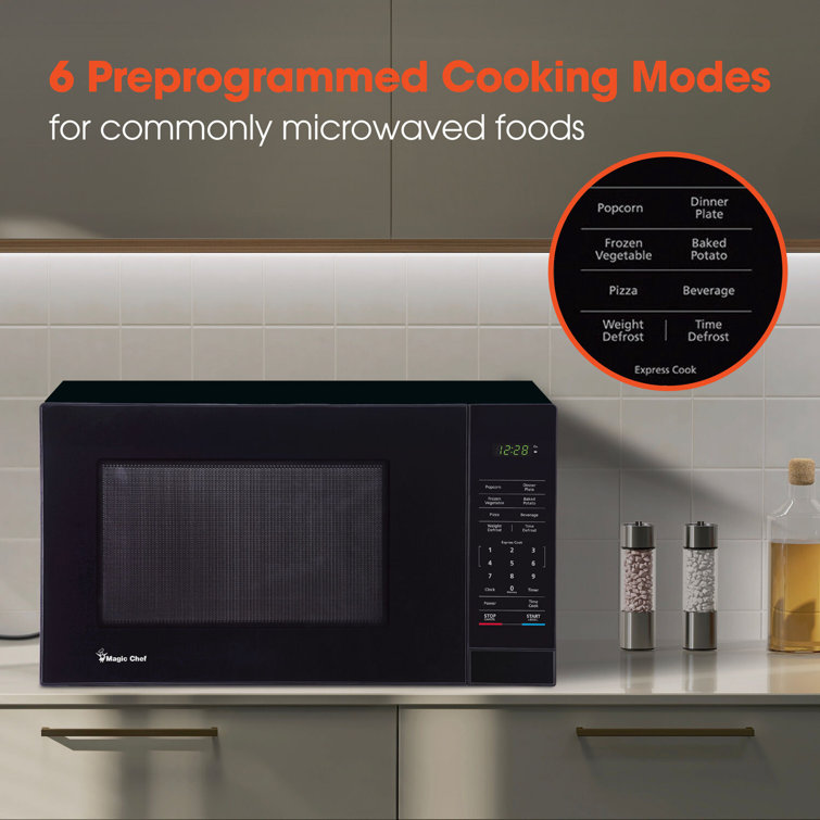 Magic Chef Black 1.1 Cubic Feet Countertop Microwave Oven