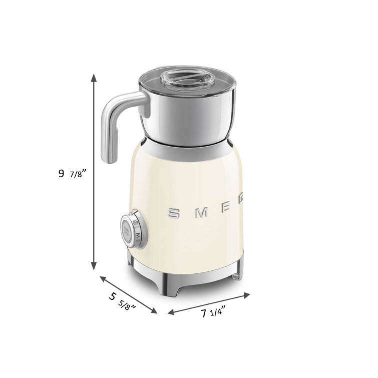 Cream Retro Stainless Steel Electric Milk Frother
