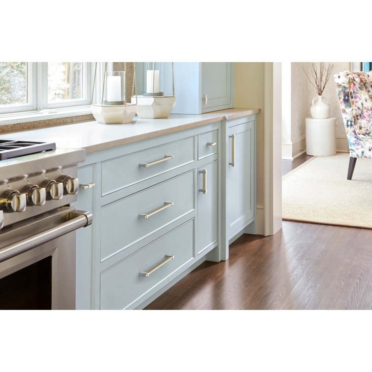 Golden Champagne and Polished Chrome Cabinet Pull