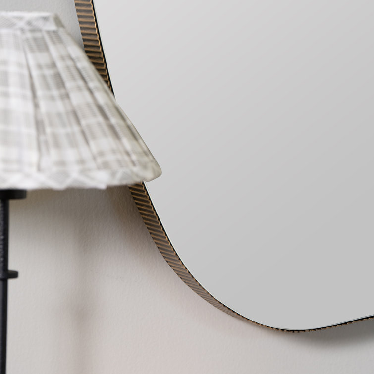 Andy Asymmetrical Gold Metal Framed Wall Mirror