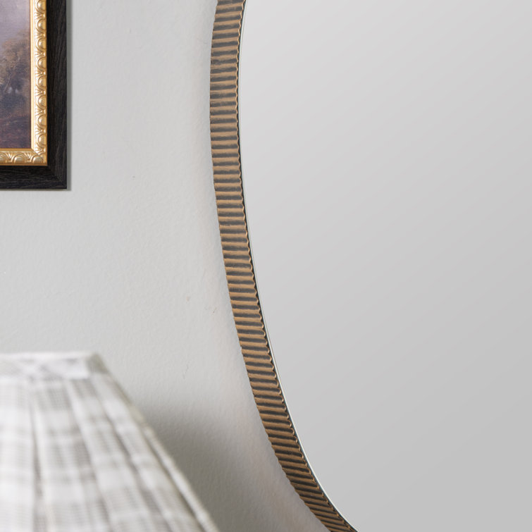 Andy Asymmetrical Gold Metal Framed Wall Mirror