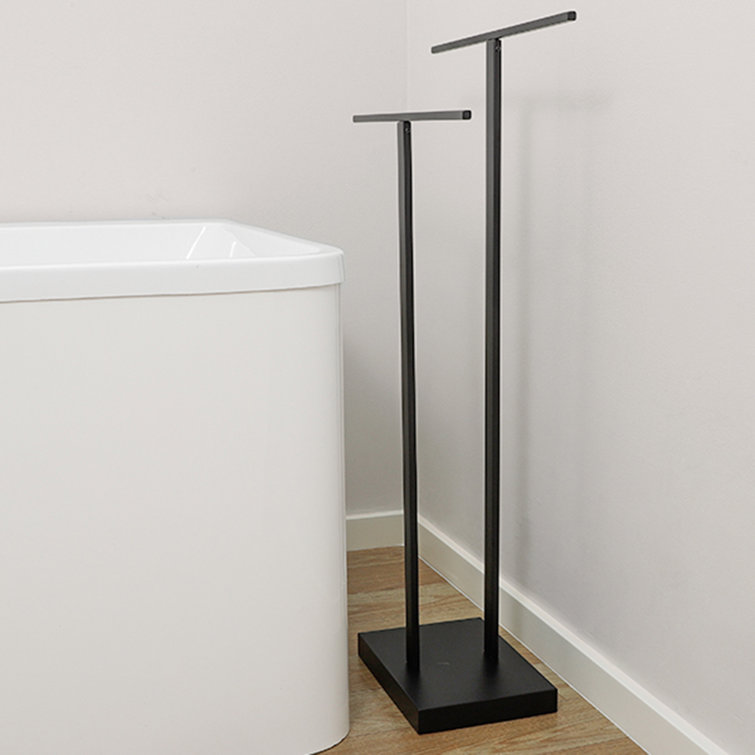 Matte Black Stainless Steel Freestanding 2-Tier Towel Rack