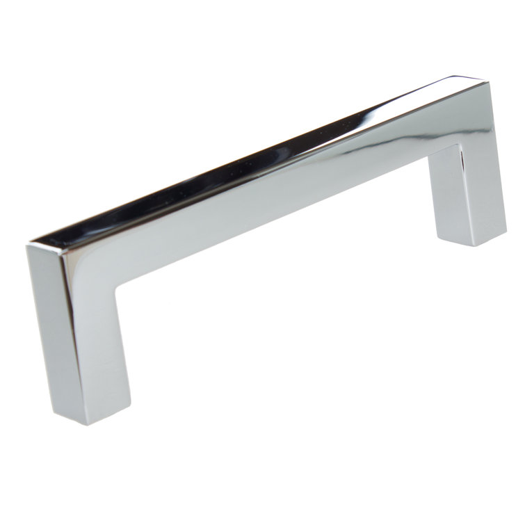 Polished Chrome 5-Inch Modern Square Bar Pull